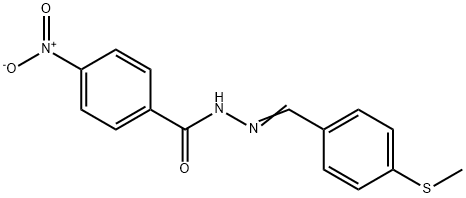 N'-[4-(methylsulfanyl)benzylidene]-4-nitrobenzohydrazide Struktur