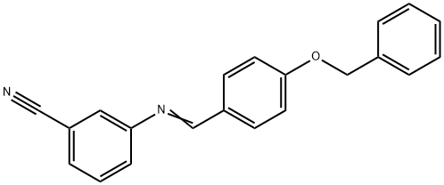 3-{[4-(benzyloxy)benzylidene]amino}benzonitrile Struktur