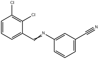 3-[(2,3-dichlorobenzylidene)amino]benzonitrile Struktur