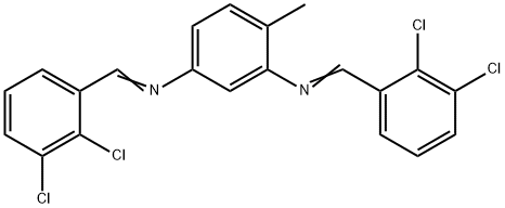 N,N'-bis(2,3-dichlorobenzylidene)-4-methyl-1,3-benzenediamine Struktur