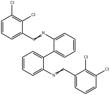 N,N'-bis(2,3-dichlorobenzylidene)-2,2'-biphenyldiamine Struktur