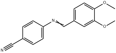 4-[(3,4-dimethoxybenzylidene)amino]benzonitrile Struktur