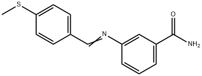 3-{[4-(methylsulfanyl)benzylidene]amino}benzamide Struktur