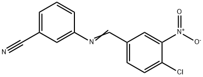 3-[(4-chloro-3-nitrobenzylidene)amino]benzonitrile Struktur