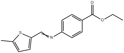 ethyl 4-{[(5-methyl-2-thienyl)methylene]amino}benzoate Struktur