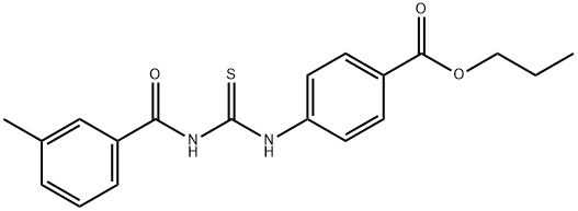 propyl 4-({[(3-methylbenzoyl)amino]carbonothioyl}amino)benzoate Struktur