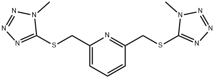 2,6-bis[(1-methyltetrazol-5-yl)sulfanylmethyl]pyridine Struktur