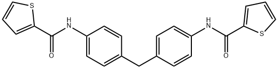 N,N-(methylenebis(4,1-phenylene))bis(thiophene-2-carboxamide) Struktur