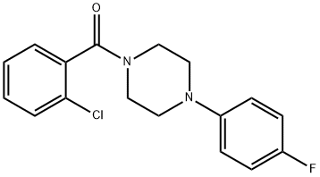 (2-chlorophenyl)[4-(4-fluorophenyl)piperazin-1-yl]methanone Struktur