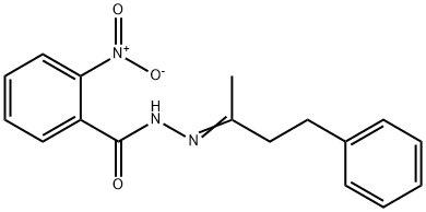 N'-(1-methyl-3-phenylpropylidene)-2-nitrobenzohydrazide Struktur