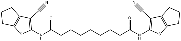 N,N'-bis(3-cyano-5,6-dihydro-4H-cyclopenta[b]thien-2-yl)nonanediamide Struktur