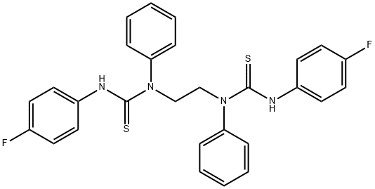 N,N''-1,2-ethanediylbis[N'-(4-fluorophenyl)-N-phenyl(thiourea)] Struktur