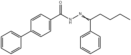 N'-(1-phenylpentylidene)-4-biphenylcarbohydrazide Struktur