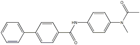 N-{4-[acetyl(methyl)amino]phenyl}-4-biphenylcarboxamide Struktur