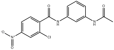 N-(3-acetamidophenyl)-2-chloro-4-nitrobenzamide Struktur