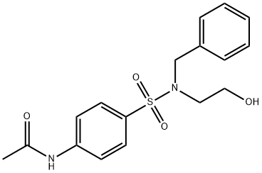 N-{4-[benzyl(2-hydroxyethyl)sulfamoyl]phenyl}acetamide Struktur