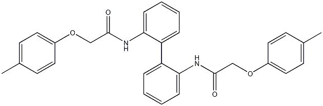 N,N'-2,2'-biphenyldiylbis[2-(4-methylphenoxy)acetamide] Struktur