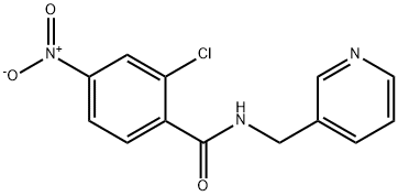 2-chloro-4-nitro-N-(pyridin-3-ylmethyl)benzamide Struktur