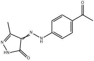 4-[(4-acetylphenyl)hydrazono]-5-methyl-2,4-dihydro-3H-pyrazol-3-one Struktur