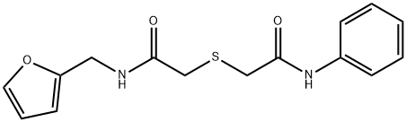 2-(2-anilino-2-oxoethyl)sulfanyl-N-(furan-2-ylmethyl)acetamide Struktur