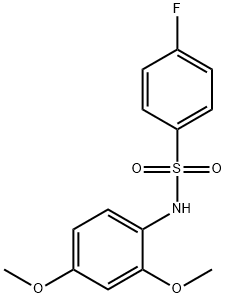 N-(2,4-dimethoxyphenyl)-4-fluorobenzenesulfonamide Struktur