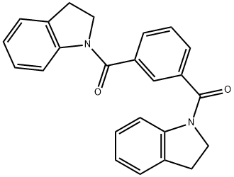 [3-(2,3-dihydroindole-1-carbonyl)phenyl]-(2,3-dihydroindol-1-yl)methanone Struktur