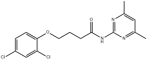 4-(2,4-dichlorophenoxy)-N-(4,6-dimethylpyrimidin-2-yl)butanamide Struktur