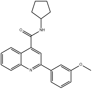 N-cyclopentyl-2-(3-methoxyphenyl)quinoline-4-carboxamide Struktur