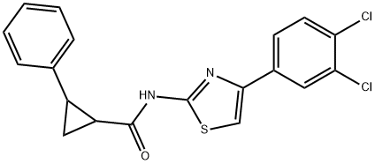 N-[4-(3,4-dichlorophenyl)-1,3-thiazol-2-yl]-2-phenylcyclopropane-1-carboxamide Struktur