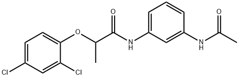 N-(3-acetamidophenyl)-2-(2,4-dichlorophenoxy)propanamide Struktur