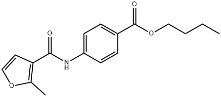 butyl 4-{[(2-methylfuran-3-yl)carbonyl]amino}benzoate Struktur