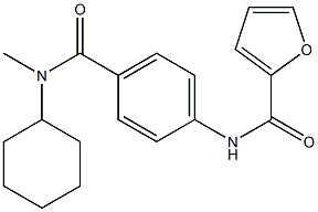 N-{4-[cyclohexyl(methyl)carbamoyl]phenyl}furan-2-carboxamide Struktur