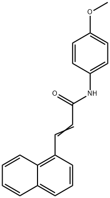 N-(4-methoxyphenyl)-3-(1-naphthyl)acrylamide Struktur