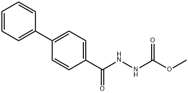 methyl 2-(4-biphenylylcarbonyl)hydrazinecarboxylate Struktur