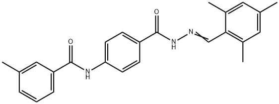 N-(4-{[2-(mesitylmethylene)hydrazino]carbonyl}phenyl)-3-methylbenzamide Struktur