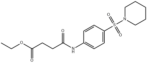 ethyl 4-oxo-4-{[4-(1-piperidinylsulfonyl)phenyl]amino}butanoate Struktur