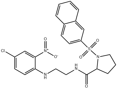 N-{2-[(4-chloro-2-nitrophenyl)amino]ethyl}-1-(naphthalen-2-ylsulfonyl)prolinamide Struktur