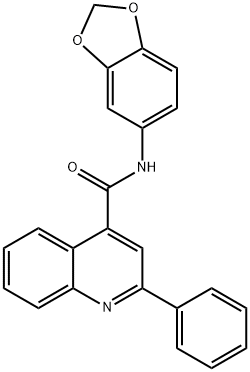 N-(1,3-benzodioxol-5-yl)-2-phenylquinoline-4-carboxamide Struktur