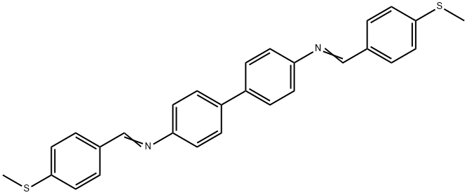 N,N'-bis[4-(methylsulfanyl)benzylidene]-4,4'-biphenyldiamine Struktur