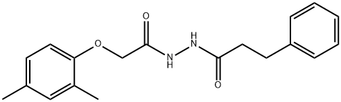 N'-[(2,4-dimethylphenoxy)acetyl]-3-phenylpropanohydrazide Struktur