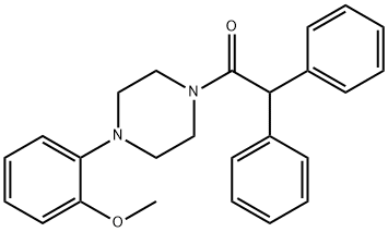 1-[4-(2-methoxyphenyl)piperazin-1-yl]-2,2-diphenylethanone Struktur