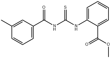 methyl 2-({[(3-methylbenzoyl)amino]carbonothioyl}amino)benzoate Struktur