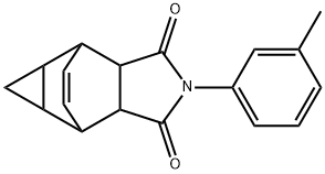 2-(3-methylphenyl)hexahydro-4,6-ethenocyclopropa[f]isoindole-1,3(2H,3aH)-dione Struktur