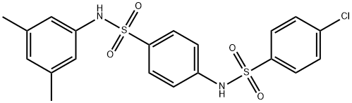 4-chloro-N-(4-{[(3,5-dimethylphenyl)amino]sulfonyl}phenyl)benzenesulfonamide Struktur