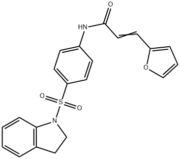 N-[4-(2,3-dihydro-1H-indol-1-ylsulfonyl)phenyl]-3-(2-furyl)acrylamide Struktur