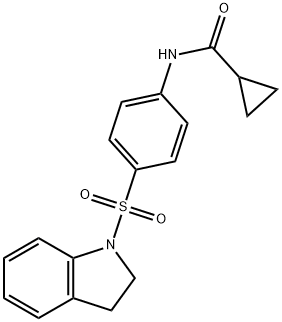 N-[4-(2,3-dihydroindol-1-ylsulfonyl)phenyl]cyclopropanecarboxamide Struktur