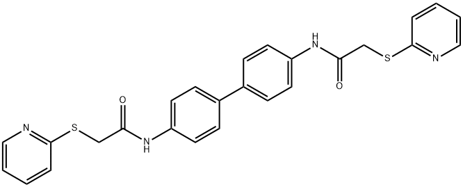 N,N'-biphenyl-4,4'-diylbis[2-(pyridin-2-ylsulfanyl)acetamide] Struktur