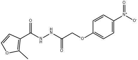 2-methyl-N'-[(4-nitrophenoxy)acetyl]-3-furohydrazide Struktur