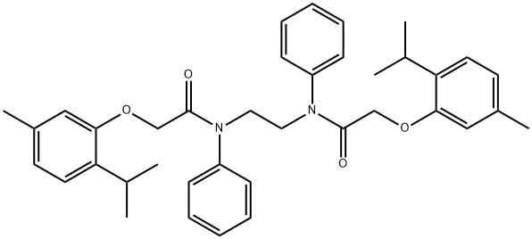 N,N'-1,2-ethanediylbis[2-(2-isopropyl-5-methylphenoxy)-N-phenylacetamide] Struktur