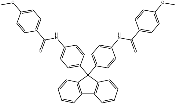 N,N'-[9H-fluorene-9,9-diylbis(4,1-phenylene)]bis(4-methoxybenzamide) Struktur